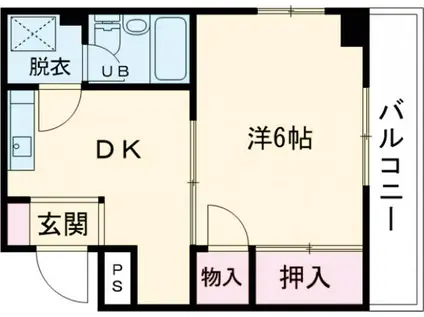 KSハウス(1DK/2階)の間取り写真