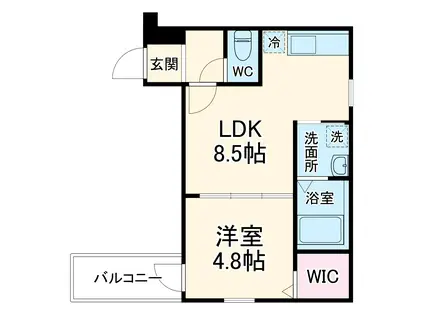 フジパレス大和田Ⅴ番館(1LDK/3階)の間取り写真