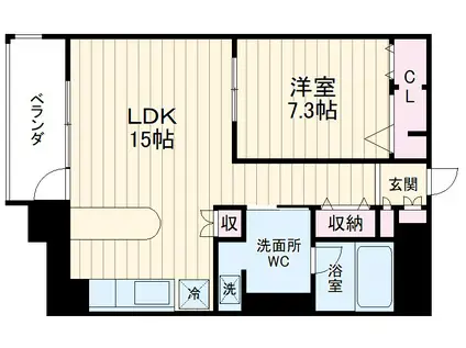 レジディア東桜2(1LDK/9階)の間取り写真