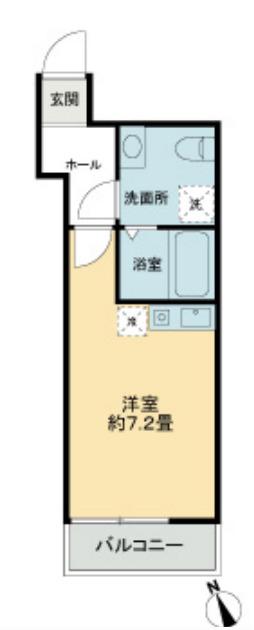 SKY飛田給(ワンルーム/1階)の間取り写真