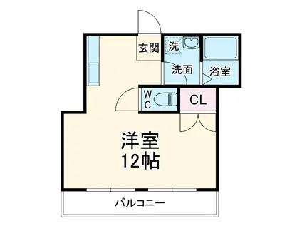 ジャスパー(ワンルーム/1階)の間取り写真