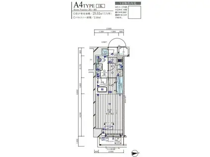 メインステージ入谷Ⅴ(1K/3階)の間取り写真