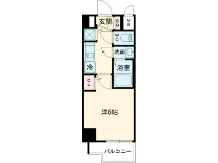 プロヴィスタ京都西院(1K/7階)の間取り写真