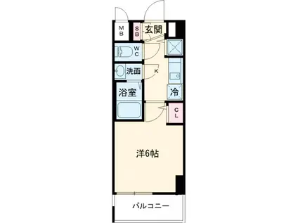 プロヴィスタ京都西院(1K/10階)の間取り写真