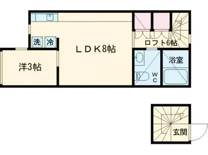 CAMP DAVID(1LDK/3階)の間取り写真