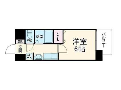 プレサンス名古屋駅前(1K/9階)の間取り写真