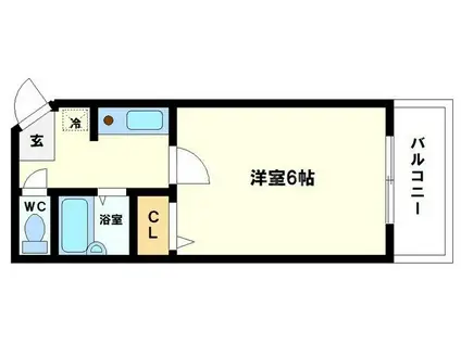 エストゥディオ コーモード(1K/4階)の間取り写真