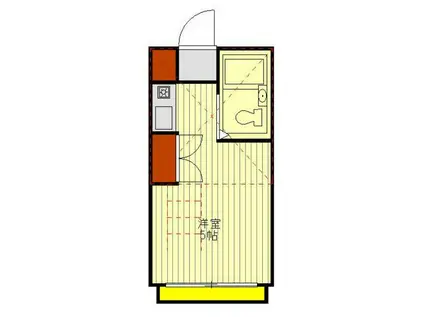 アルス光が丘(ワンルーム/1階)の間取り写真