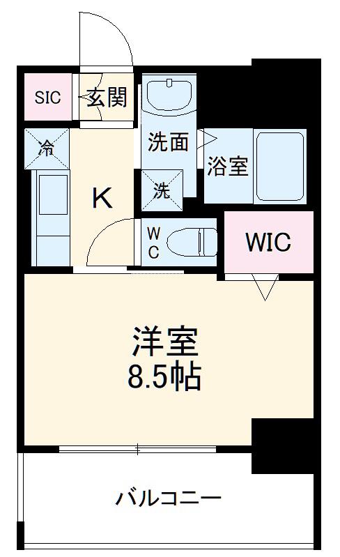 アリエッタNAGOYA(1K/10階)の間取り写真