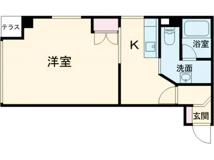 アルジェント庵(1K/2階)の間取り写真