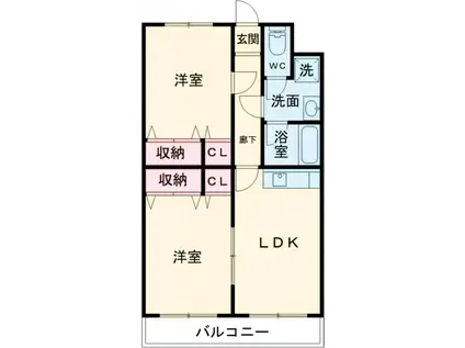 ヒーローマンション伊藤(2LDK/1階)の間取り写真