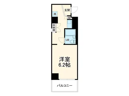 ライオンズマンション御池通(1K/3階)の間取り写真