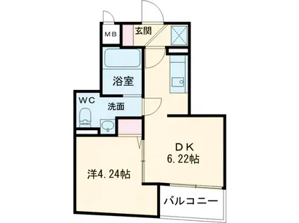 ユーレジデンス武蔵小山(1DK/-1階)の間取り写真