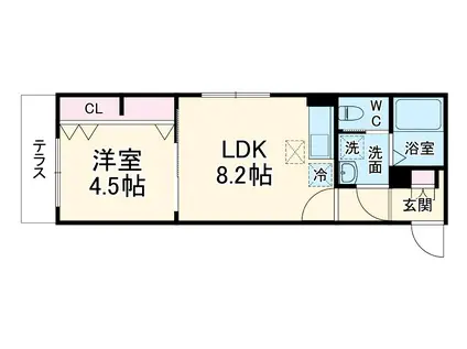 VILLAGE LUMINOUS(1LDK/1階)の間取り写真