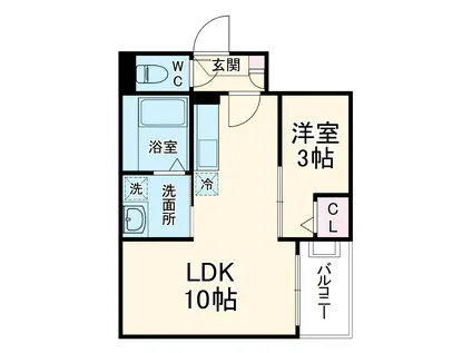 JACK ATSUTAKOSHI Ⅰ(1LDK/1階)の間取り写真
