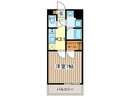 マインドフィールド新座駅南(1K/1階)の間取り写真