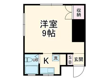 パーク横浜Ⅱ(1K/1階)の間取り写真