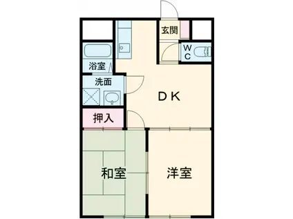 アンティーブ(2DK/3階)の間取り写真