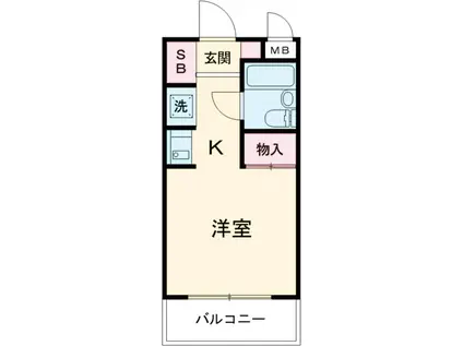 スカイコート金町第4(ワンルーム/3階)の間取り写真