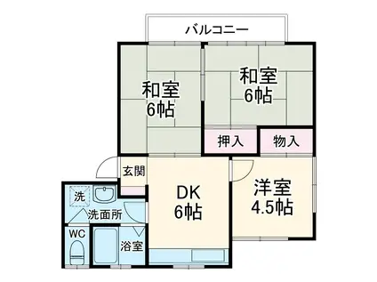 メゾンサクラ(3DK/2階)の間取り写真