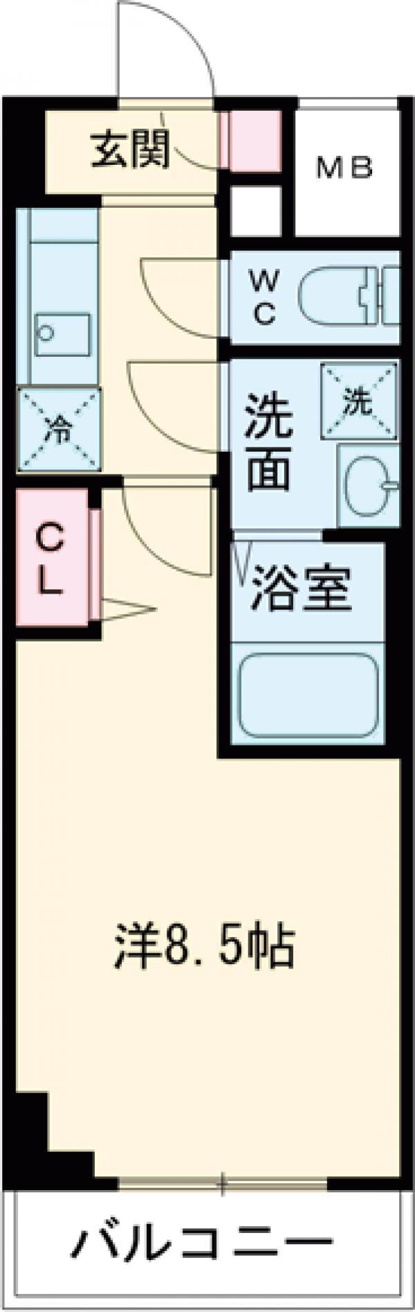 GENOVIA青砥Ⅱ(1K/1階)の間取り写真