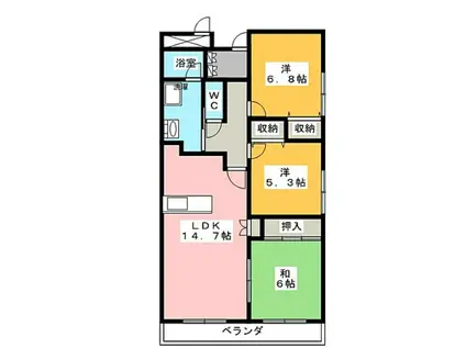 タワーレジデンスアネックス2(3LDK/5階)の間取り写真