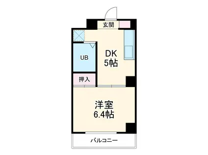 FOREST FUJISATOCHO(1DK/2階)の間取り写真