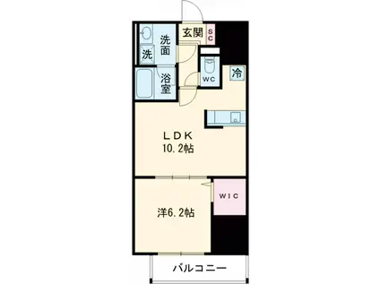 スコレサイト池袋(1LDK/8階)の間取り写真