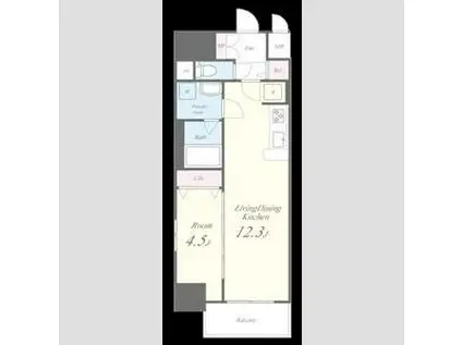ファンファーレ黄金(1LDK/6階)の間取り写真