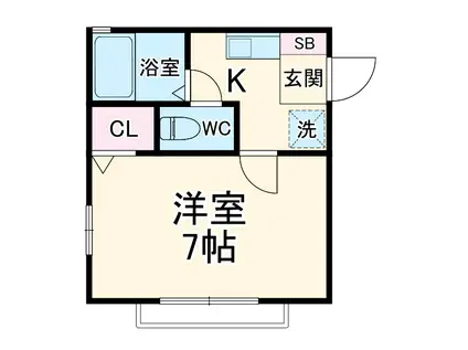 セピアコート(1K/1階)の間取り写真