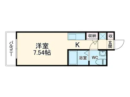 湘南レジデンス(ワンルーム/1階)の間取り写真