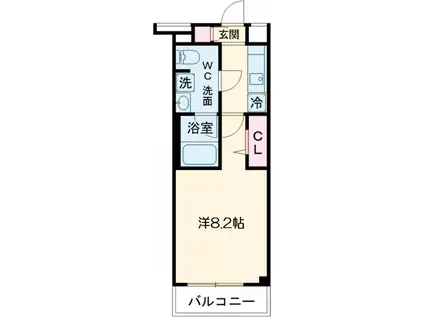 メインステージ和光(1K/2階)の間取り写真