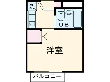 コーポ保戸田(1K/2階)の間取り写真