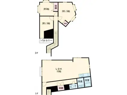 京成電鉄本線 青砥駅 徒歩3分 2階建 築32年(3LDK)の間取り写真
