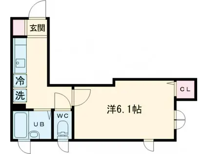 パークハウス三宿(1K/1階)の間取り写真