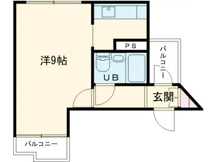 ルーナクレシェンテ雪が谷大塚(1K/1階)の間取り写真