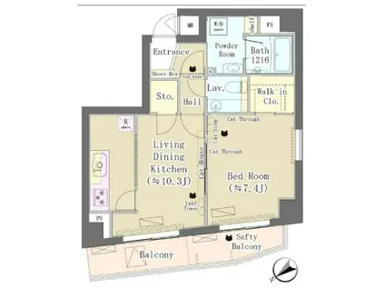 MAISON DE TAKAYA(1LDK/4階)の間取り写真