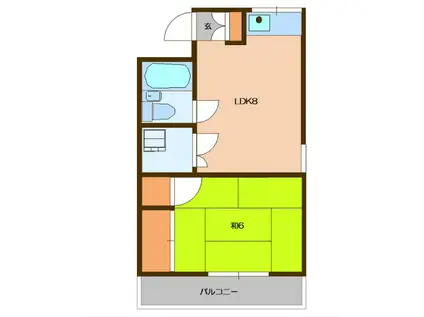 メゾンエクレア(1LDK/3階)の間取り写真