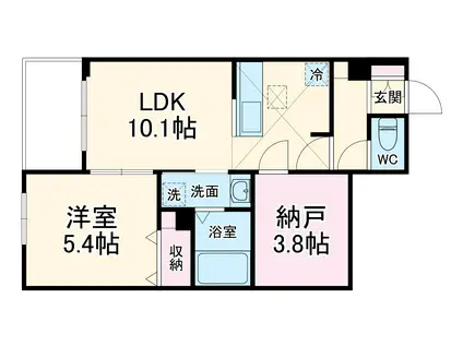 シャルール金沢文庫(1SLDK/2階)の間取り写真