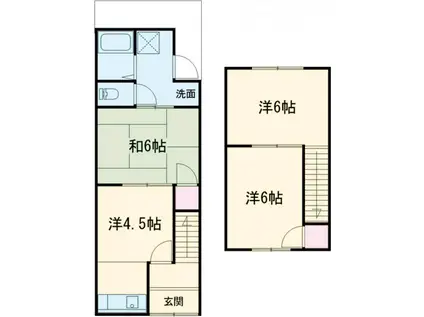 太秦開日町貸家ＥＡＳＴ(4K)の間取り写真