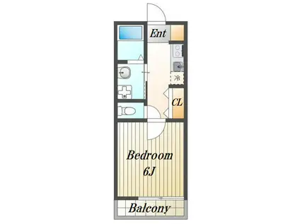 八千代台西アパート(1K/1階)の間取り写真