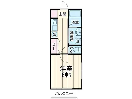 メゾンミユキⅡ(1K/3階)の間取り写真