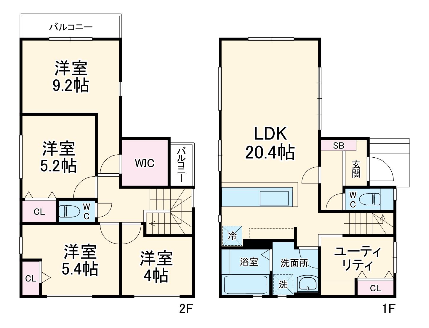 京成電鉄本線 京成大和田駅 徒歩14分 2階建 築2年(4LDK)の間取り写真