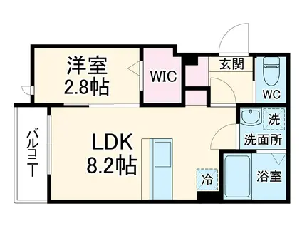KEIAI RESIDENCE 東大宮Ⅱ(1LDK/3階)の間取り写真