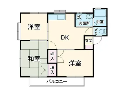 メゾンサンライトⅠ(3DK/2階)の間取り写真