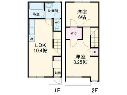 Ｗｉｎｇ桜(2LDK)の間取り写真