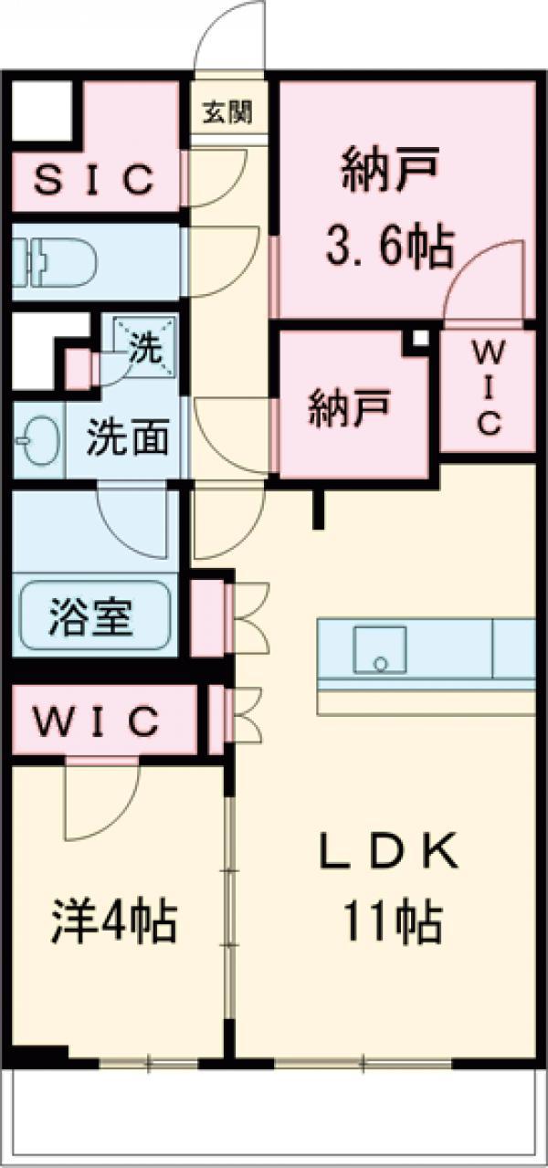 LA PERLA JIYUGAOKAⅡ(1SLDK/3階)の間取り写真