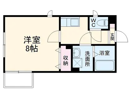 リブリ・希(1K/2階)の間取り写真