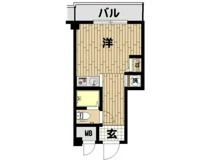 ライオンズマンション関内(ワンルーム/8階)の間取り写真