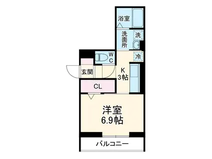 NOBLE RAFFINER上小町(1K/2階)の間取り写真
